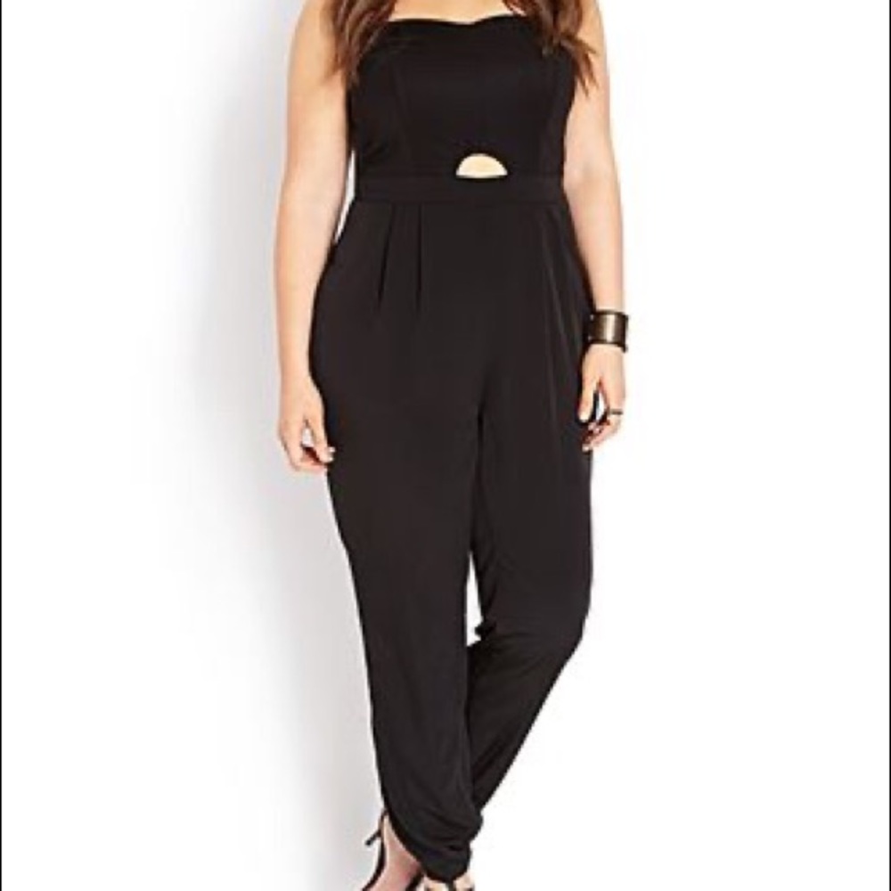 Black Dynamite Strapless Jumpsuit